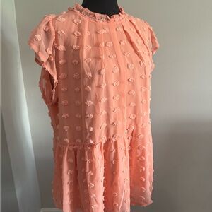 Peach Textured Blouse